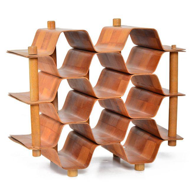 Bent Wood Bottle Rack