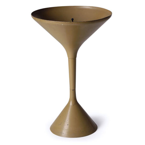 Brown Metal Ashtray Planter