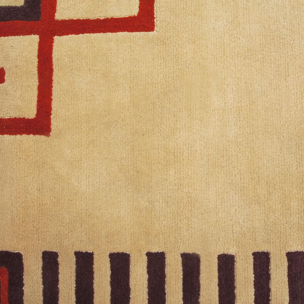 Tan Brown Red Navajo Rug
