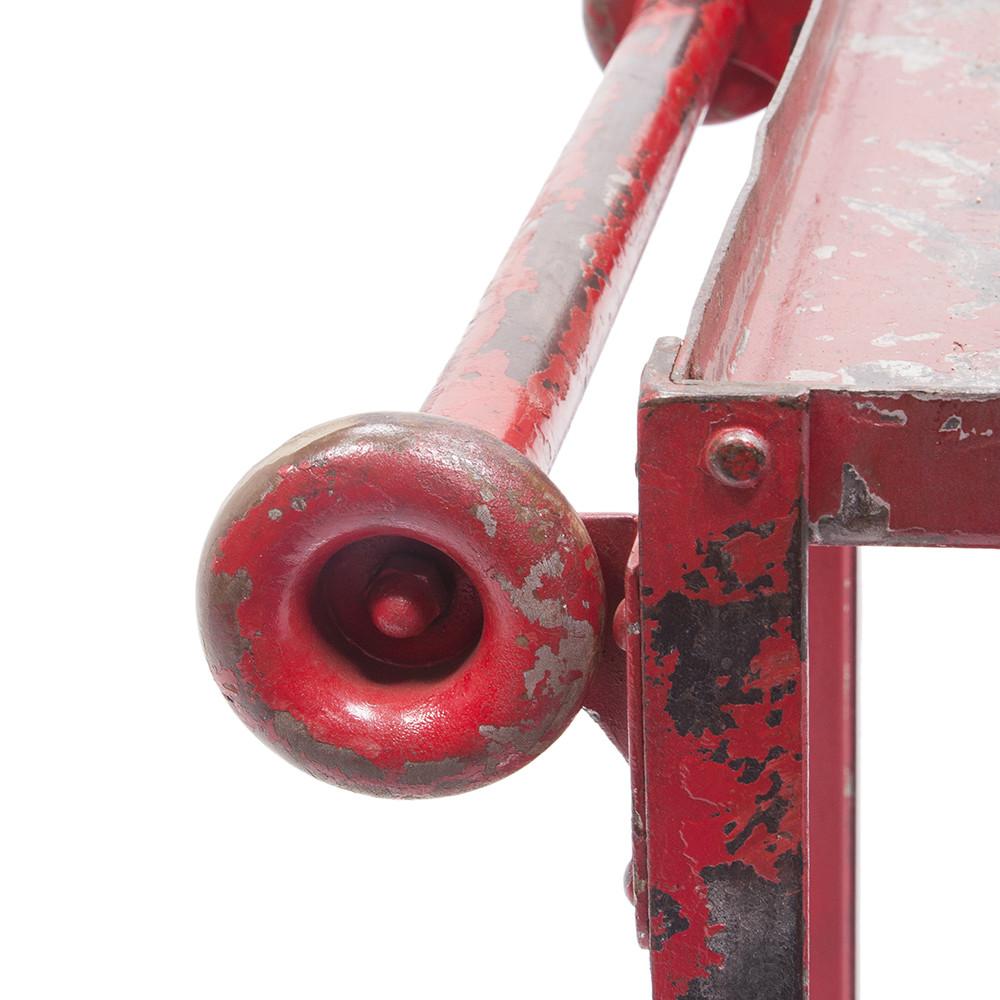 Rustic Red Industrial Cart