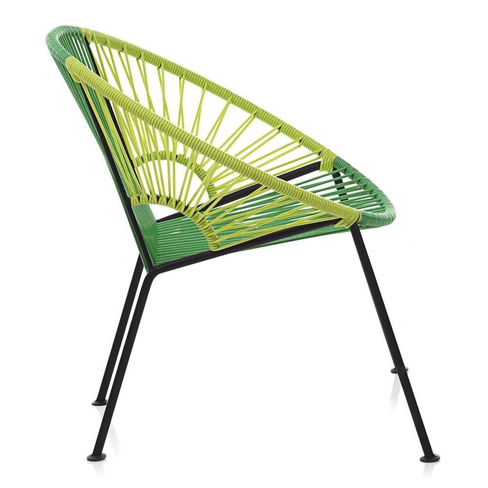 Greens and Black Cord Hoop Chair