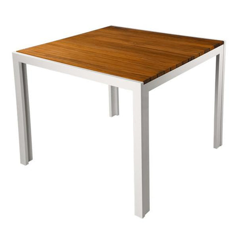 Modernica White Teak Square Dinette Table