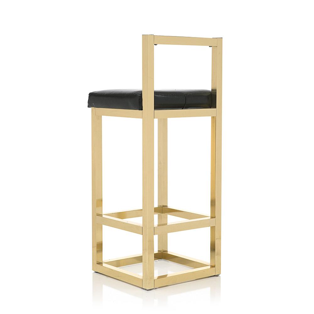 Gold Black Barstool