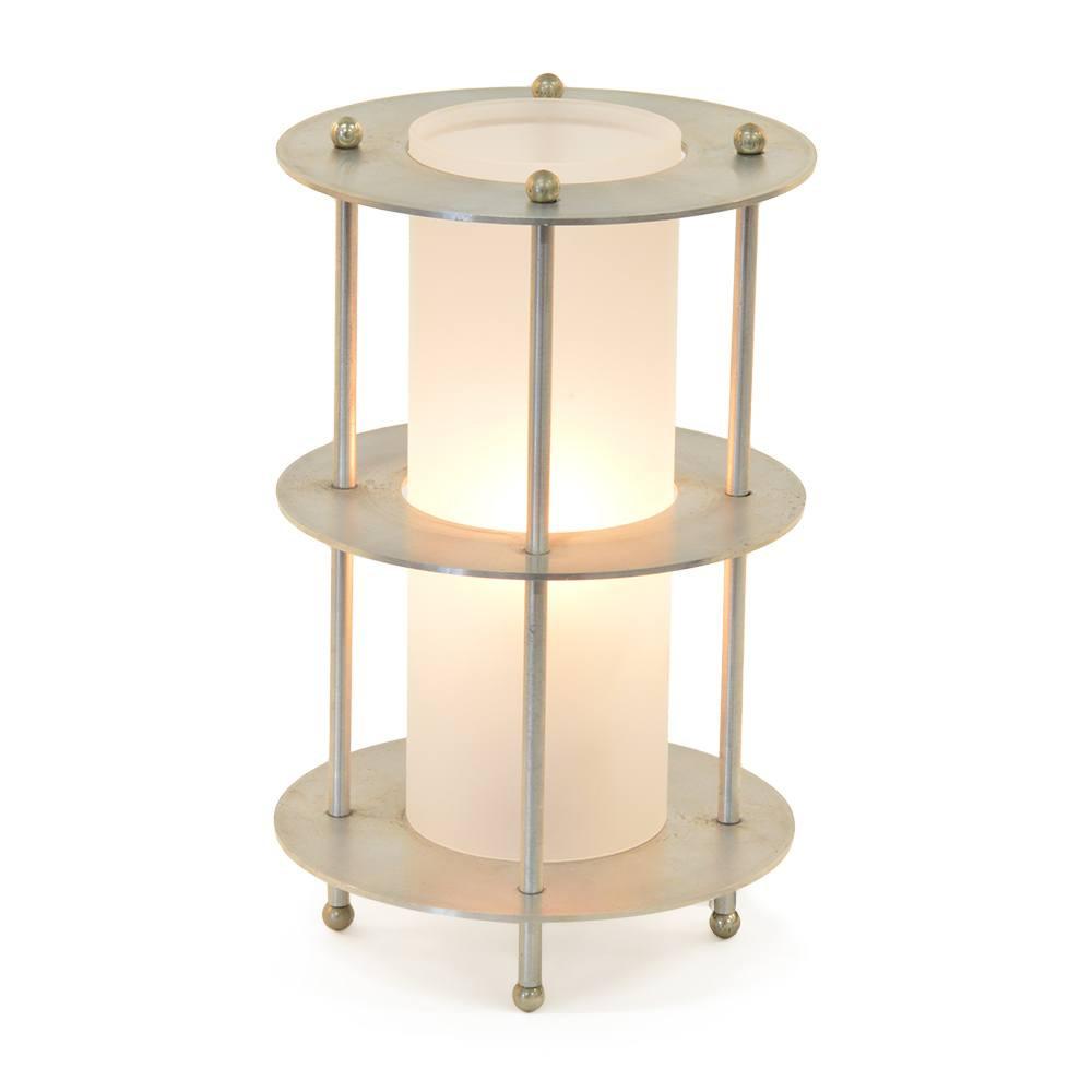 Tiny Chrome Cylinder Table Lamp