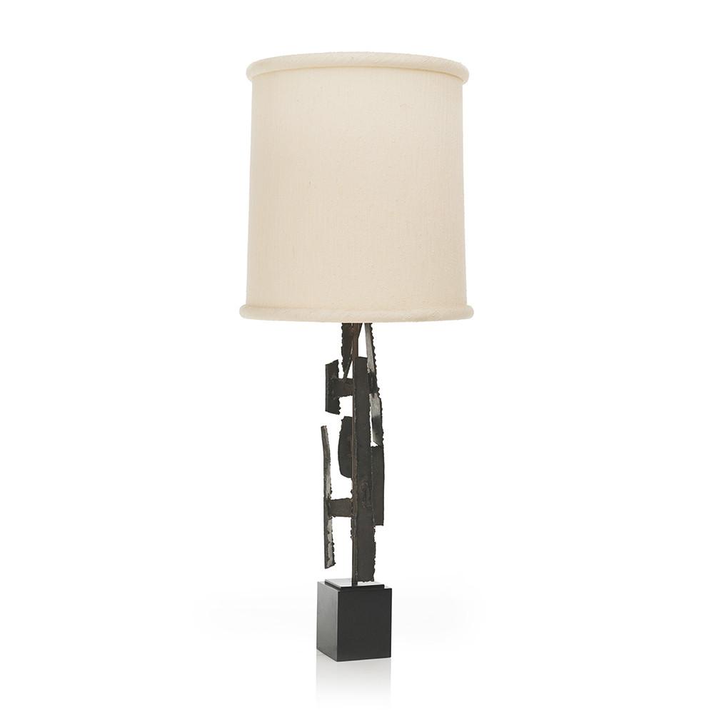 Rustic Metal Base Lamp