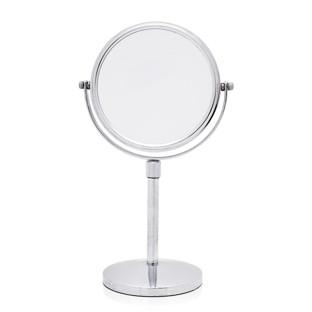Silver Small Tabletop Makeup Mirror