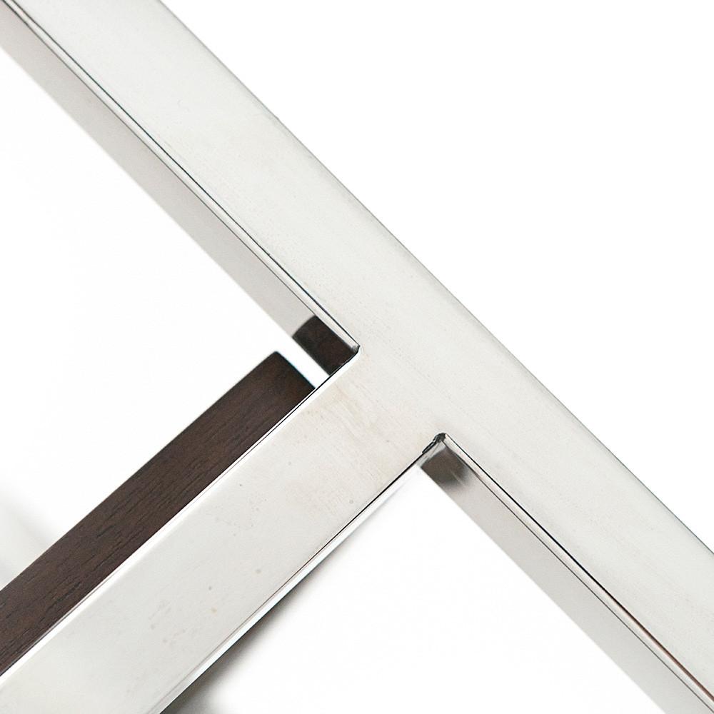 Markham Chrome and Dark Wood Bookcase