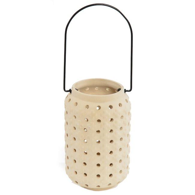 Cream Ceramic Lantern (A+D)