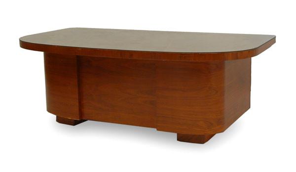Huge Walnut Howard Hughes Curved Edge Desk