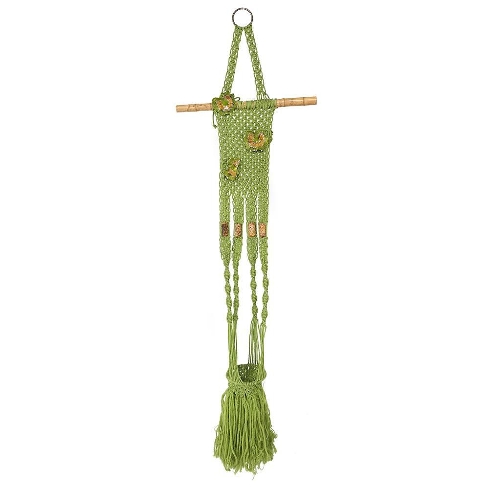 Green Vintage Hanging Macrame Art