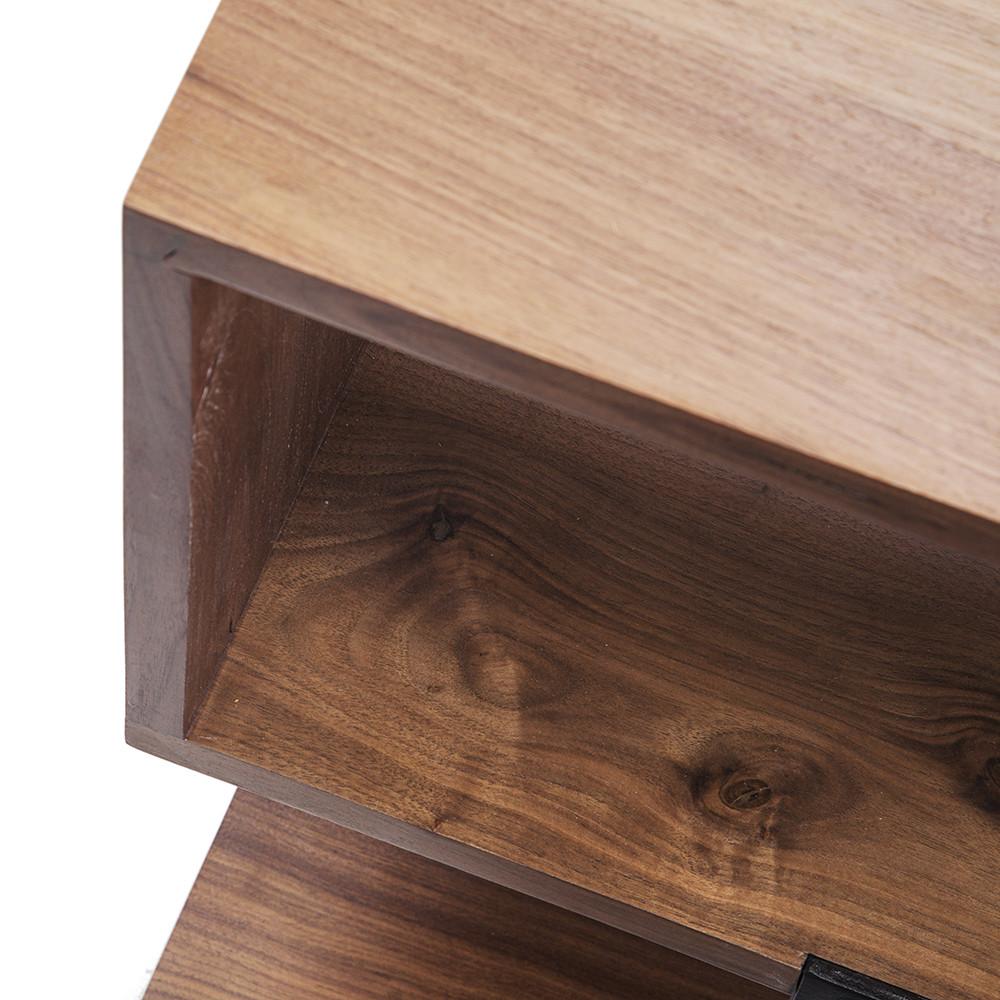 Modern Wood Zigzag Media Console
