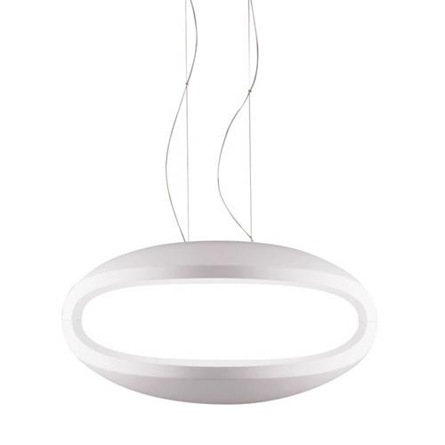 Open White Oval Pendant Light