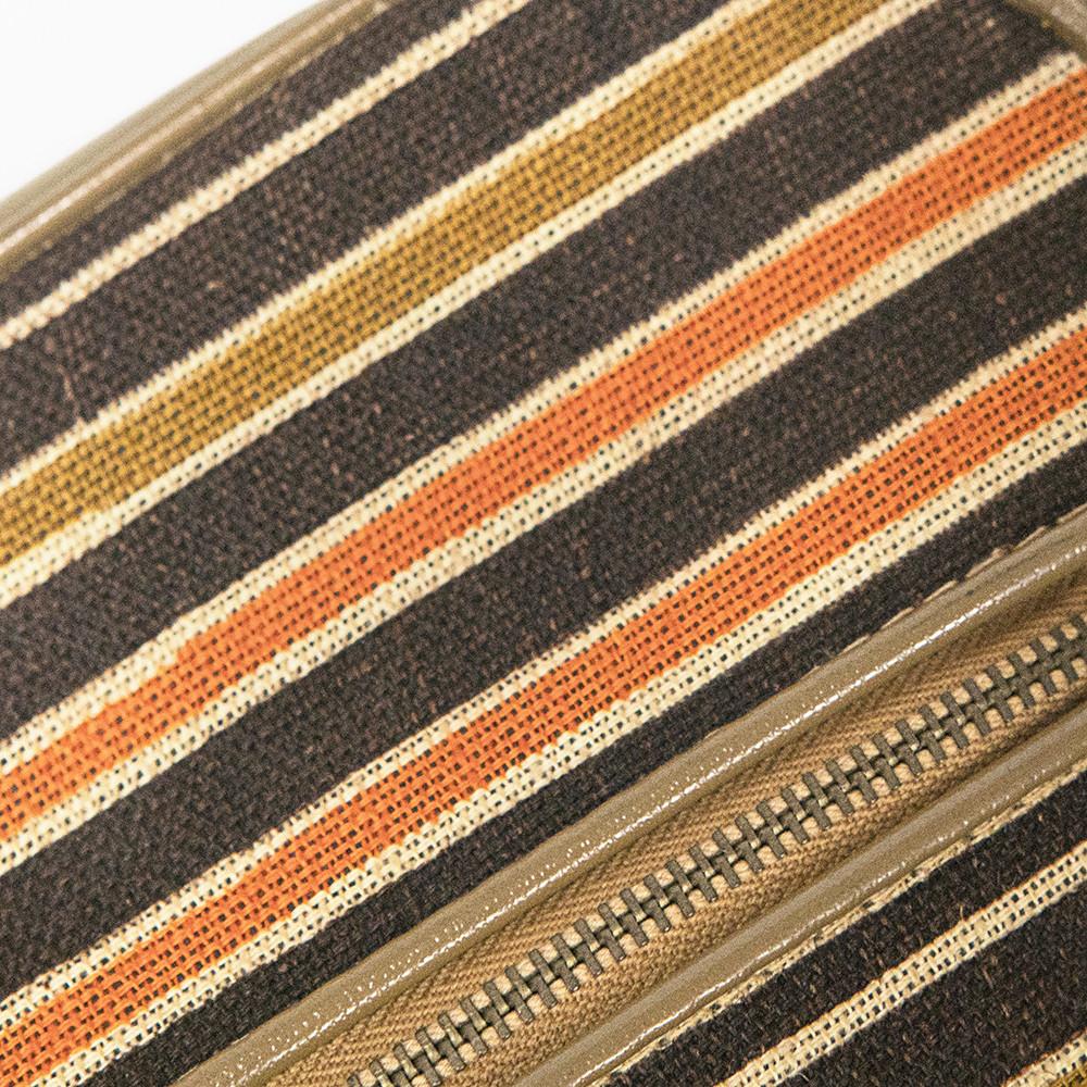Vintage Striped Suitcase