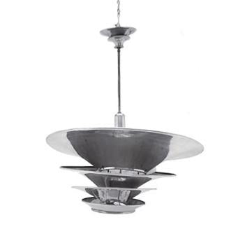 Chrome Disks Hanging Pendant