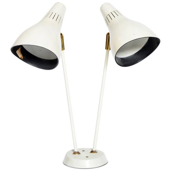 White Double Desk Lamp