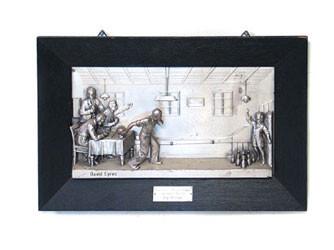 Silver Etched Bowling Artwork