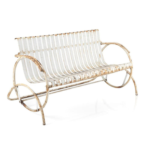 Rustic Metal Outdoor Loveseat