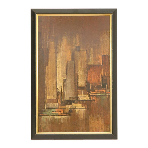 Foggy City Painting