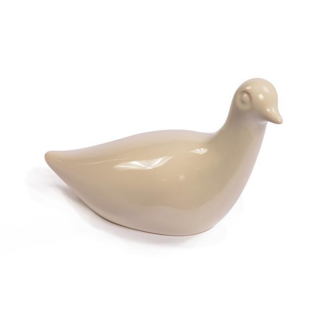Off-White Minimal Ceramic Bird (A+D)