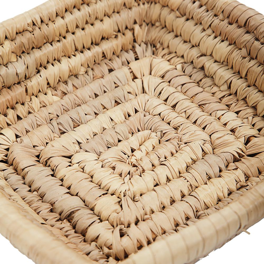 Tan Wicker Mini Basket Tray (A+D)