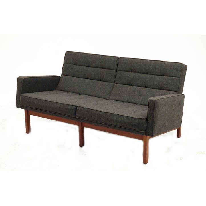 Modernica Charcoal Loveseat - Wood Base