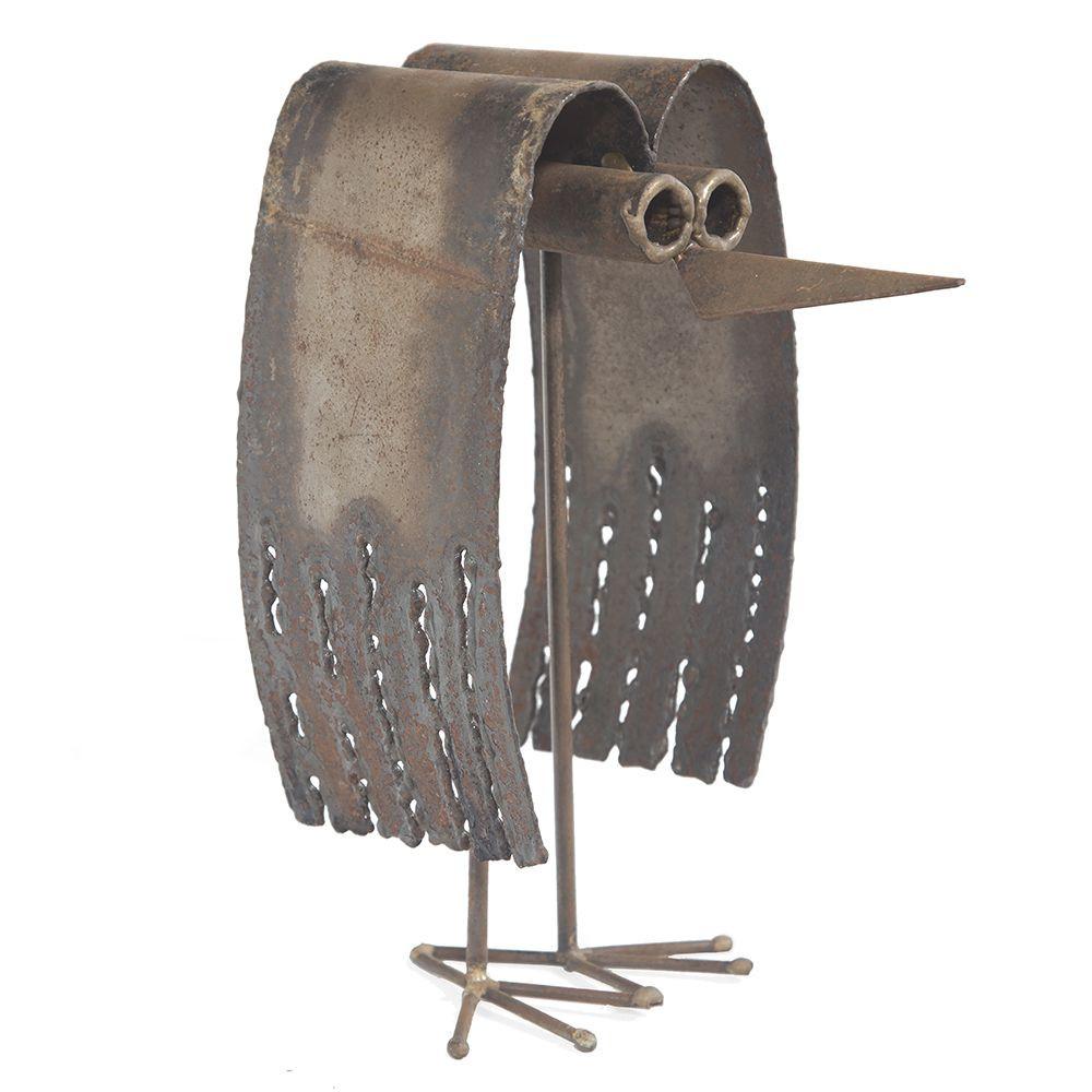 Brown Iron Bird Sculpture
