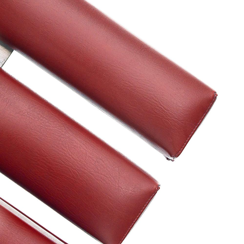 Red Tootsie Roll Leather Sofa