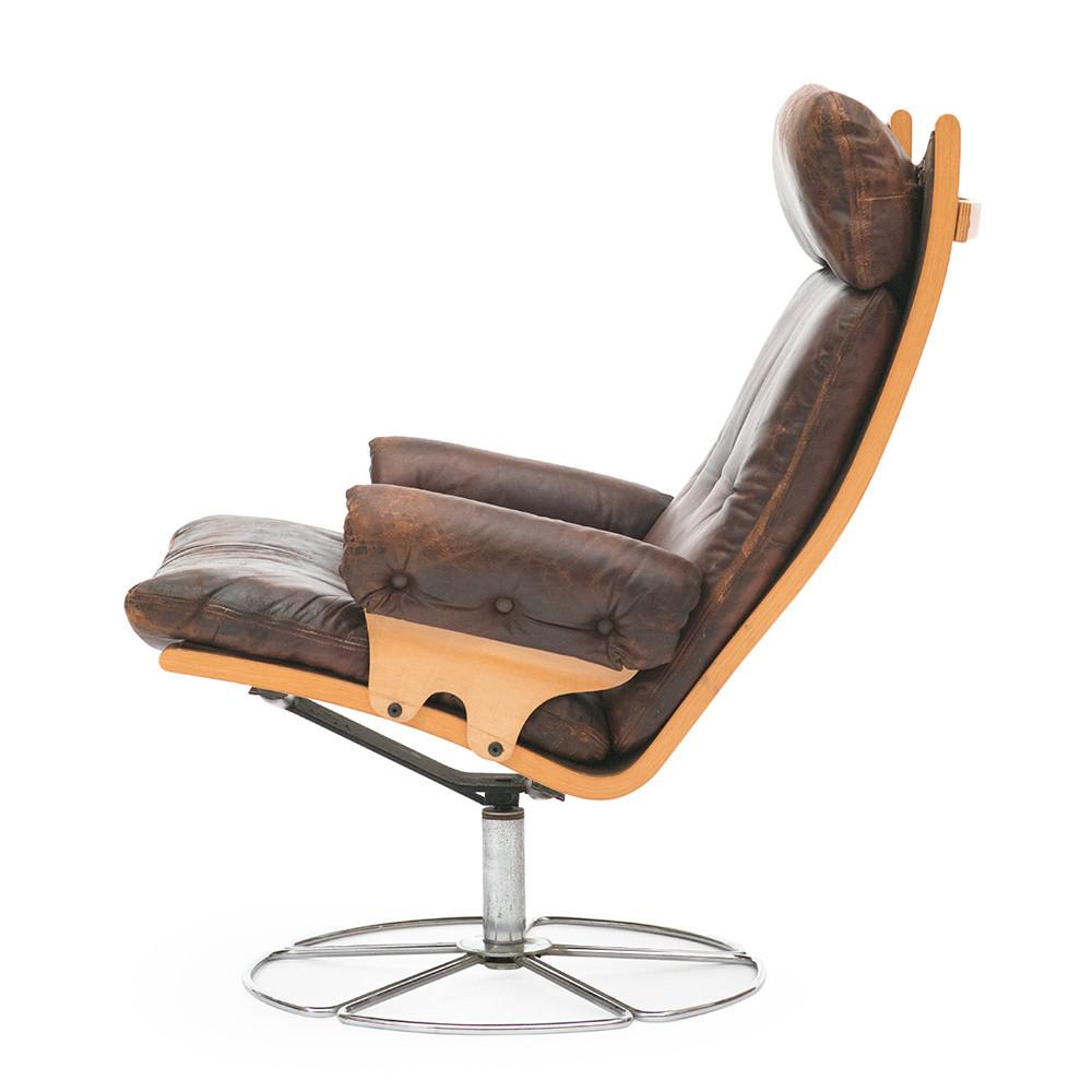 Mid Century Leather Recliner