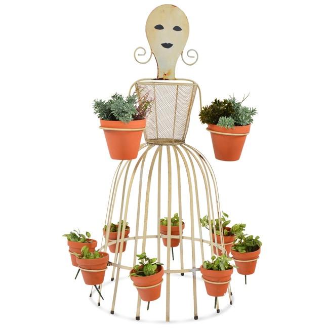 Wire Lady Planter Set