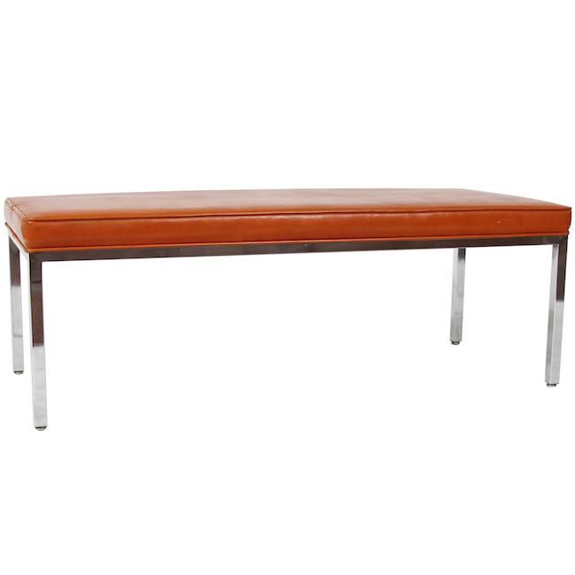 Small Orange & Chrome Case Study Bench