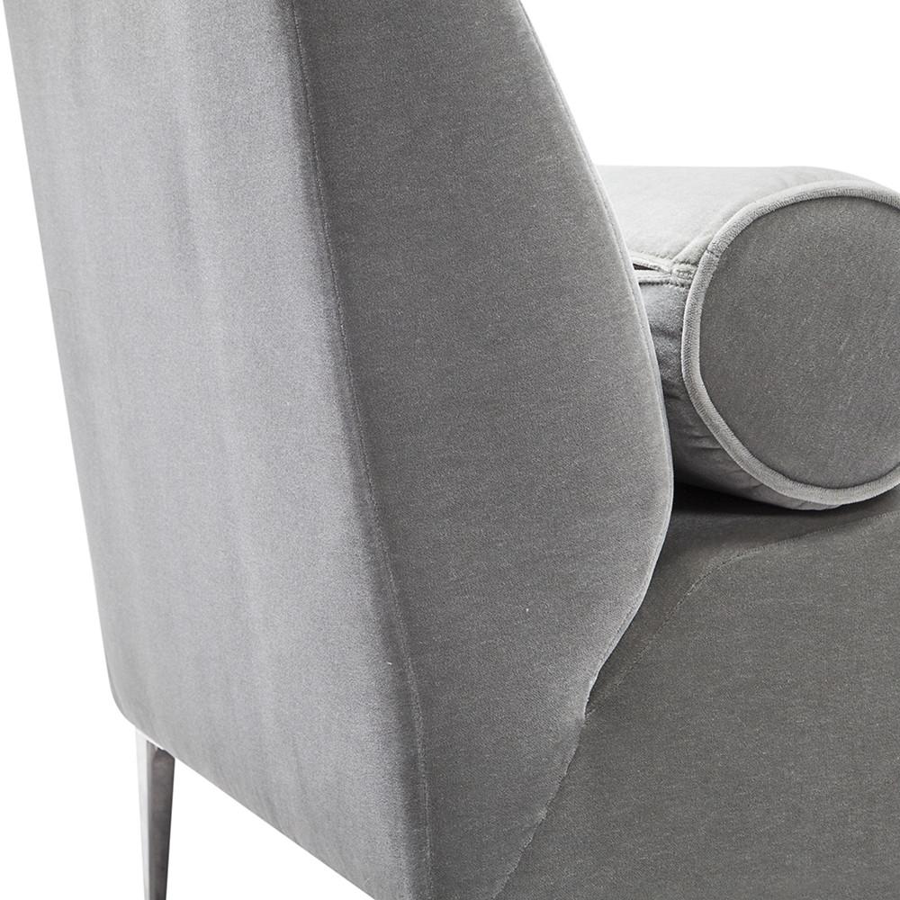 Grey Velvet Chaise Sofa