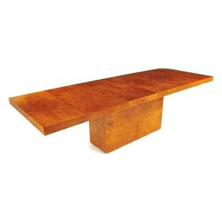 Milo Baughman Burl Wood Dining Table