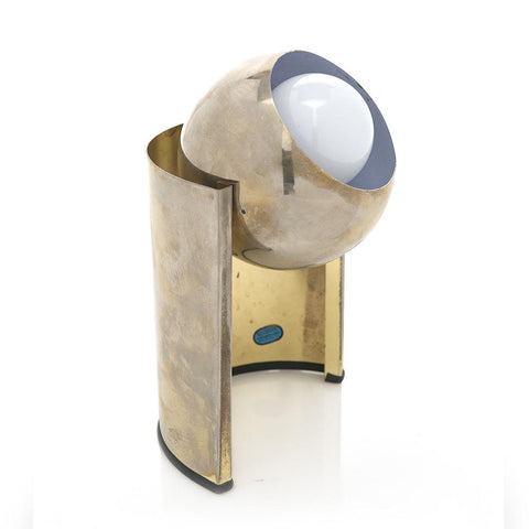 Small Brass Deco Ball Table Lamp
