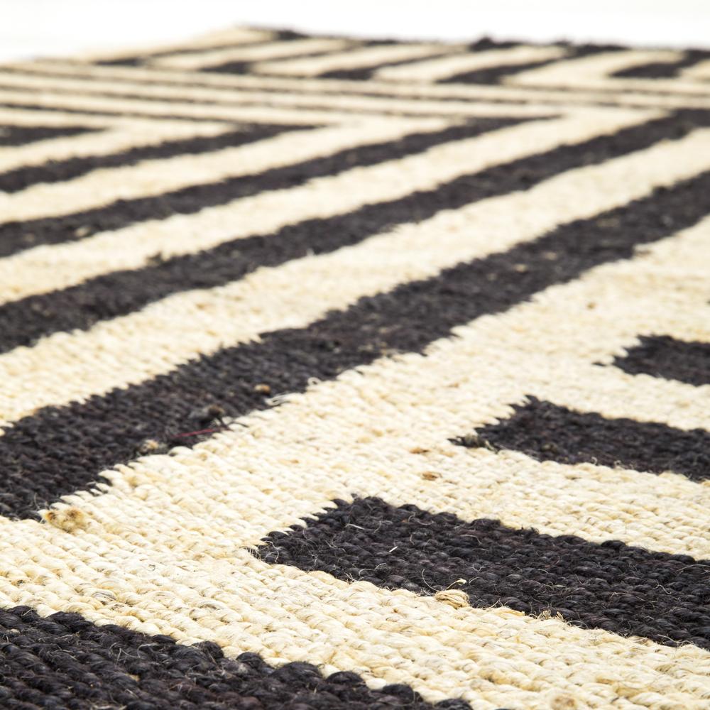 Black and Natural Graphic Rug