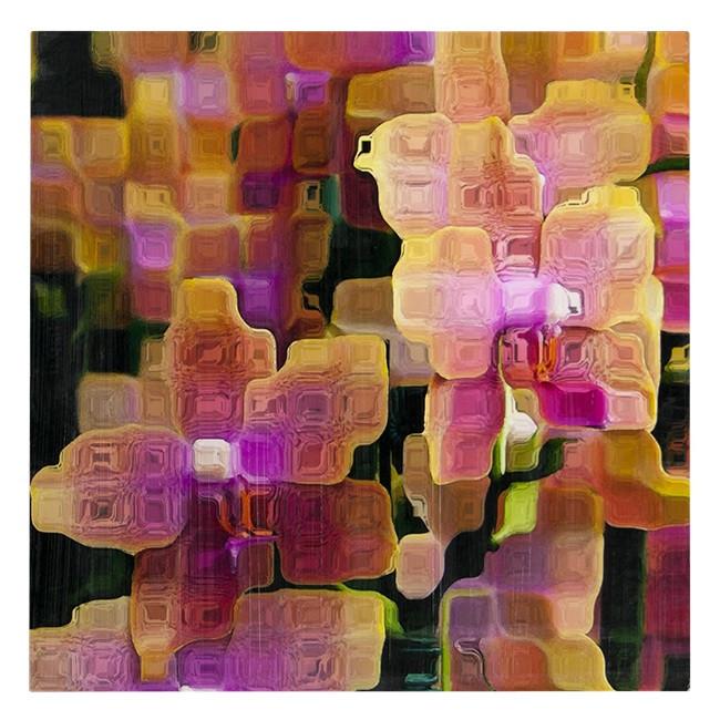 0113  (A+D) Pink Orchids (12" x 12")