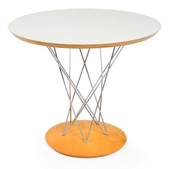 White Wood Cyclone Side Table