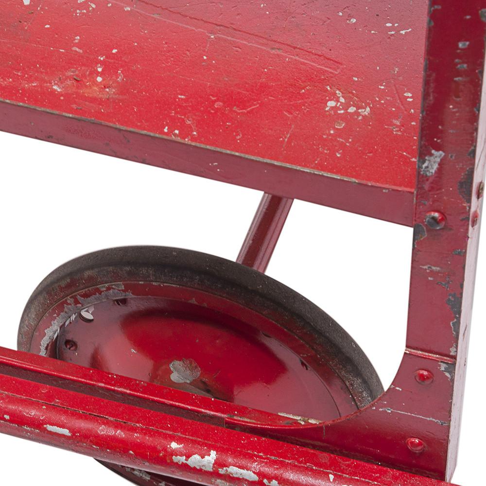 Rustic Red Industrial Cart