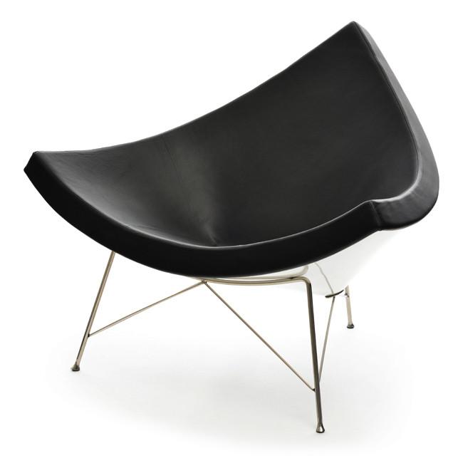 Black & White Modern Coconut Chair