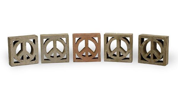 Peace Signs Cinder Blocks