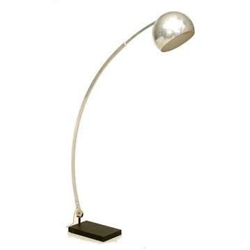 Silver Metal Arc Floor Lamp