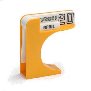 Yellow Mod Tabletop C Shape Calendar