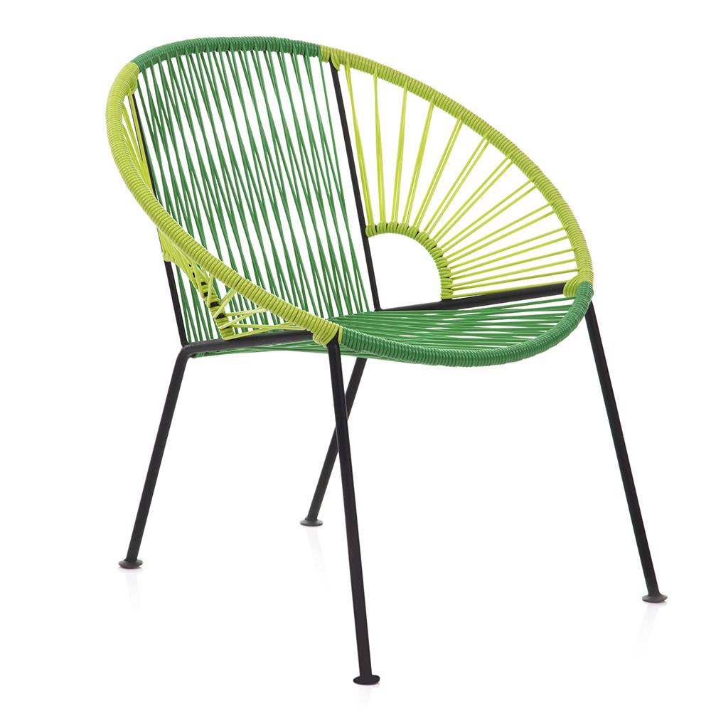 Greens and Black Cord Hoop Chair