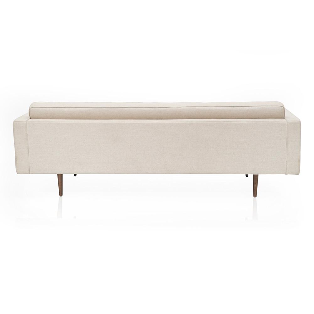 White Cream Low Back Modern Sofa