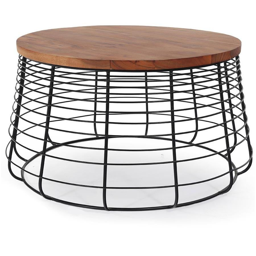 Wood and Metal Outdoor Table
