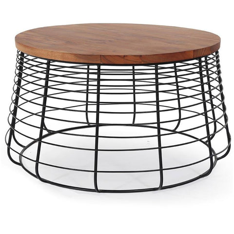 Wood and Metal Outdoor Table