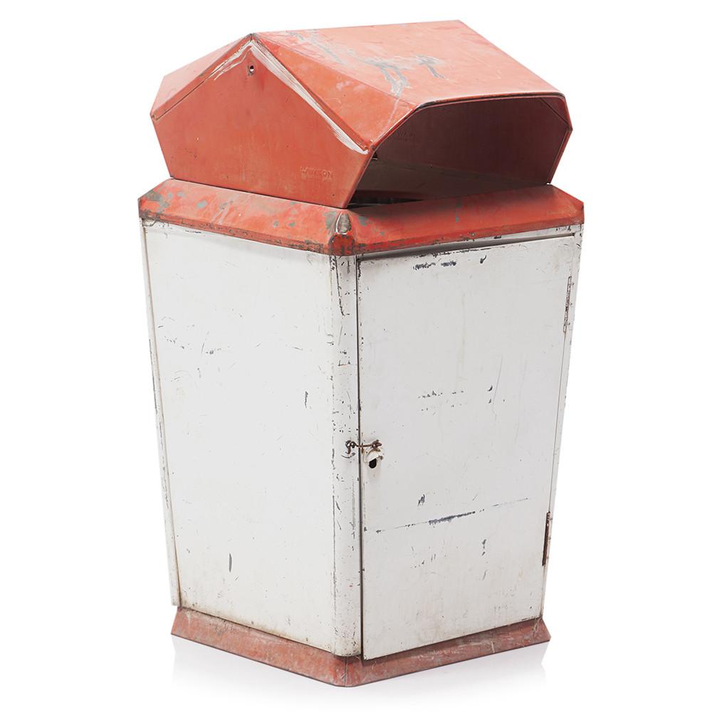 Red Top Gas Station Trashcan