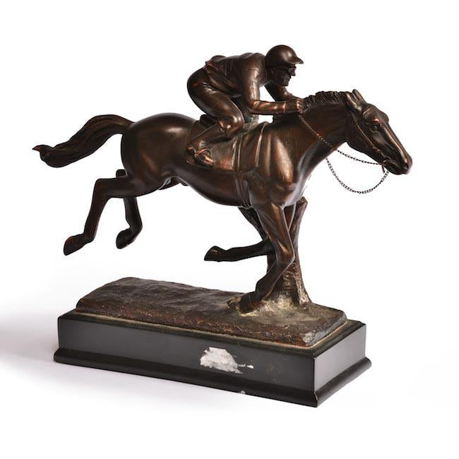 Bronze Jockey on Horse