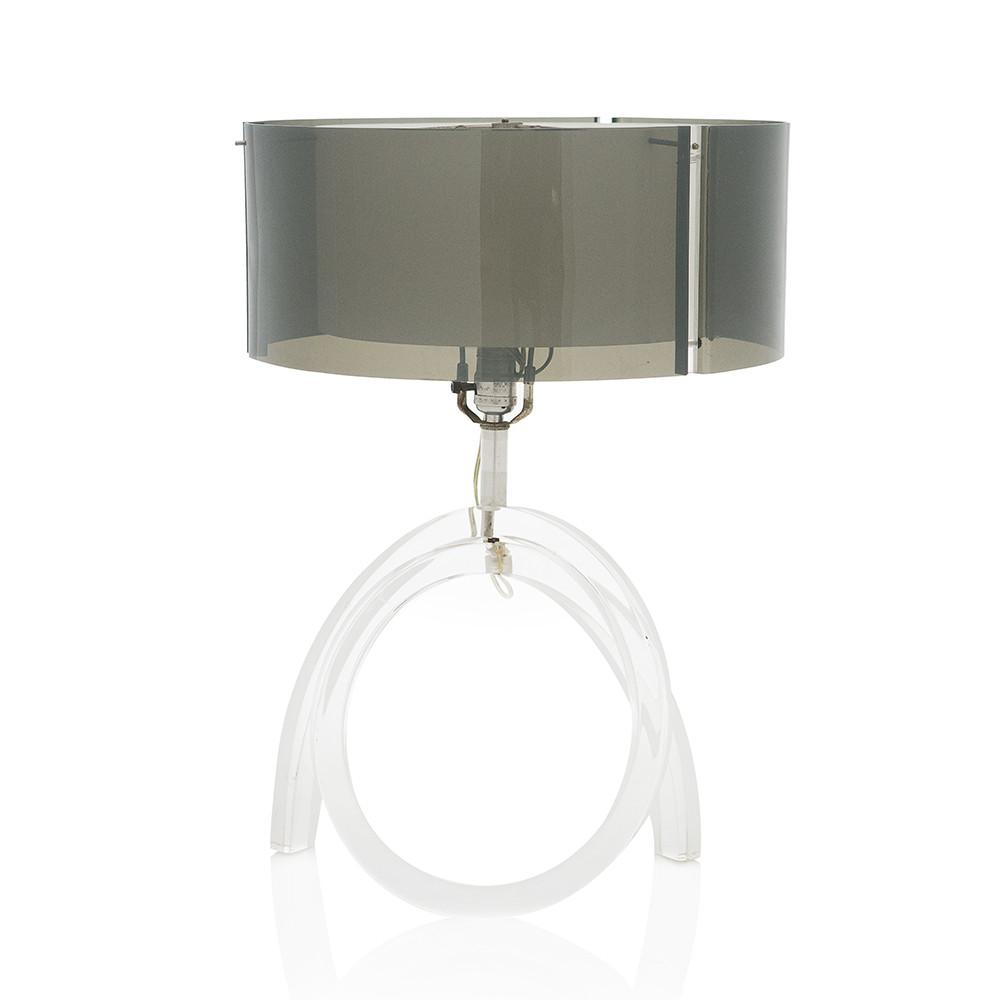 Lucite Swirl Table Lamp