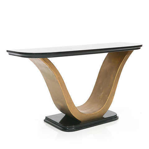 Gold Harp Console Table