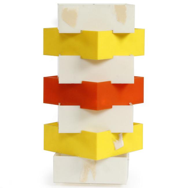 Yellow & Orange Stacked Squares Table Lamp